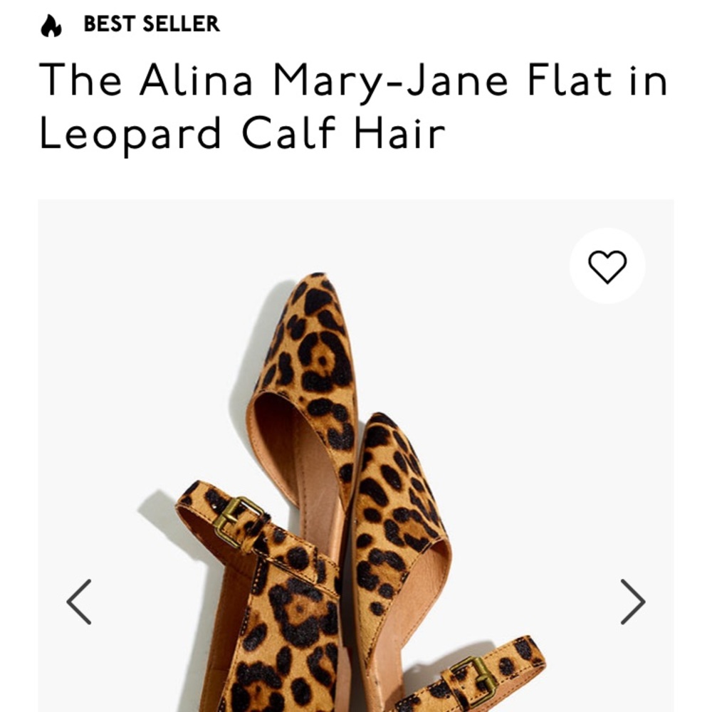 Madewell Alina Mary-Jane Flat in Leopard Calf Hair